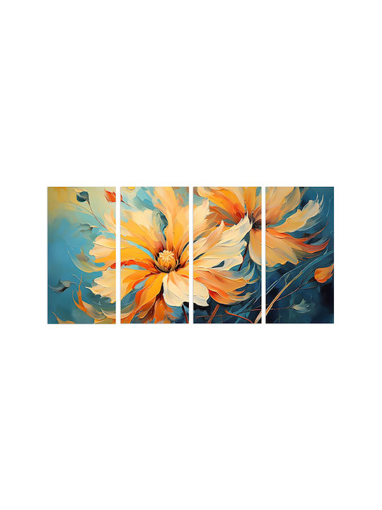 Naklejkomania Четирикратен Картина Платнен 60x120см