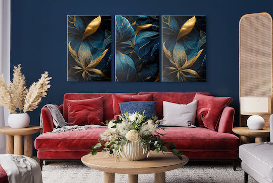 Naklejkomania Triplu Tablou pe Pânză 60x120cm