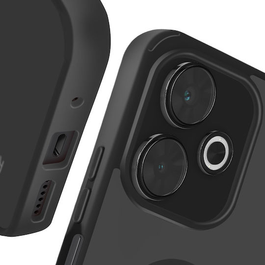 Avizar Ring Case Redmi 13 4g Integrated Stand Black