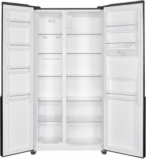 Heinner 442lt NoFrost Î177xL90xA59cm. Negru HSBS-HM442NFGBKE++