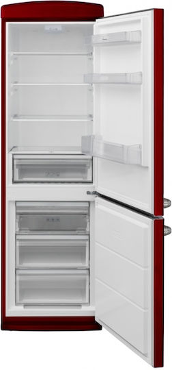 Fram Retro Ψυγειοκαταψύκτης 341lt Υ190.1xΠ60.5xΒ68.1εκ. Κόκκινος FC-VRR341BDE++