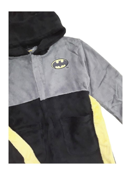 Disney Kids Hooded Bathrobe Batman Black Black