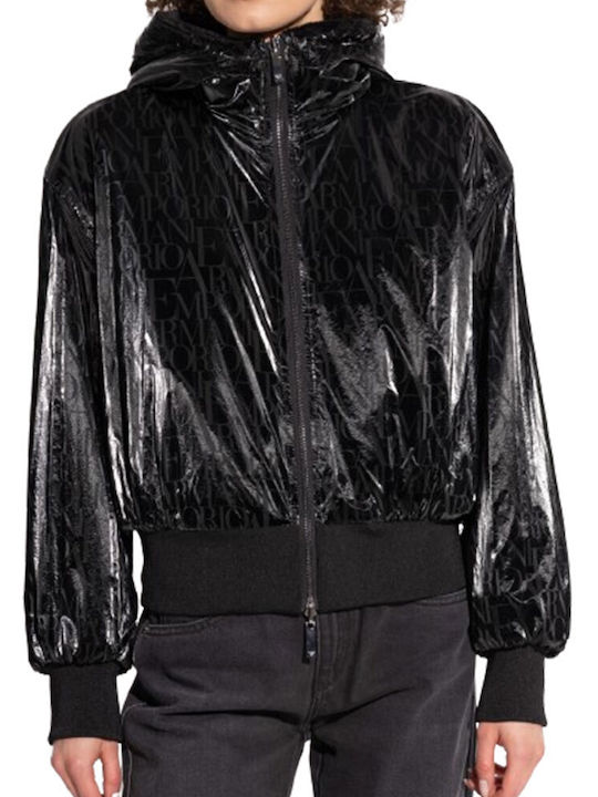 Women's Short Lifestyle Jacket for Winter Nero