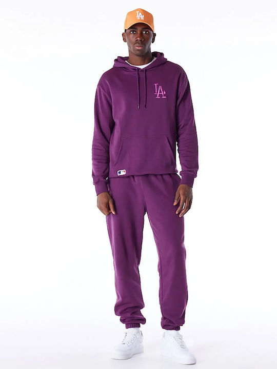 Los Angeles Sweatpants with Elastic Dark Purple