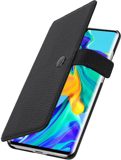 Huawei P30 Pro Flip Case Card Holder Textured Effect Façonnable Black
