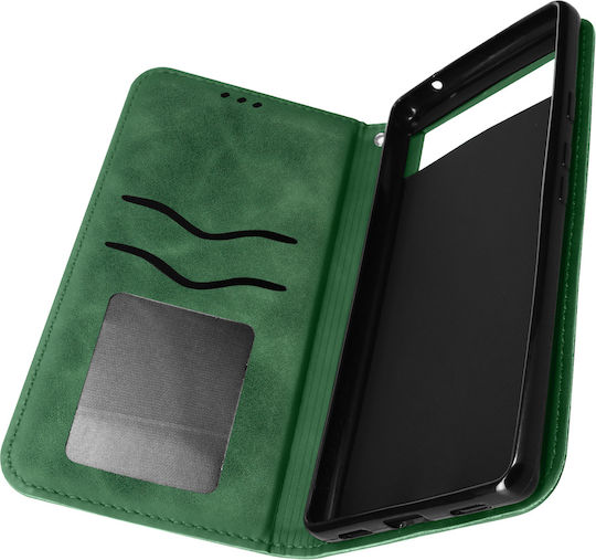 Brieftasche Folio Hülle Google Pixel 6a Kartenhalter Soft-Touch Grün
