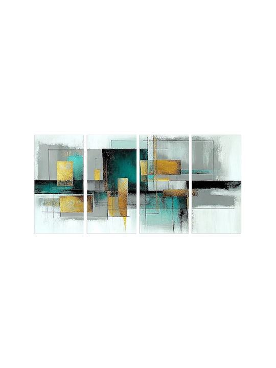 Naklejkomania Τετράπτυχος Πίνακας σε Καμβά 60x120cm