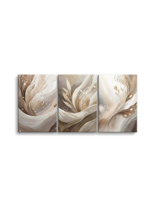 Naklejkomania Τρίπτυχος Πίνακας σε Καμβά 60x120cm