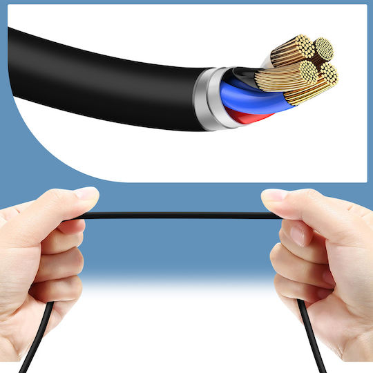 Avizar Regular USB 2.0 to micro USB Cable Μαύρο 0.5m 1τμχ