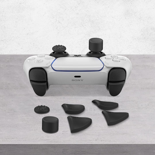 Accessory Kit Ps5 Dualsense Controller Trigger Expander Grips Black