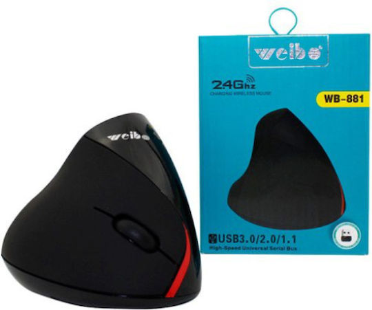 Weibo WB-881 Wireless Ergonomic Mouse Black