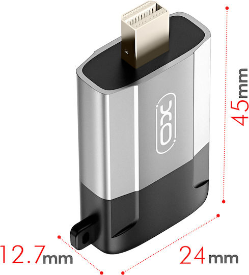 XO Μετατροπέας mini DisplayPort male σε HDMI female Γκρι 1τμχ