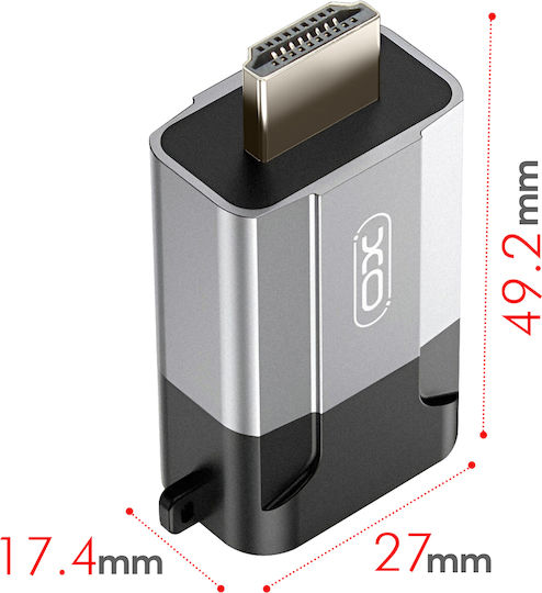 XO Μετατροπέας HDMI male σε VGA female Γκρι 1τμχ