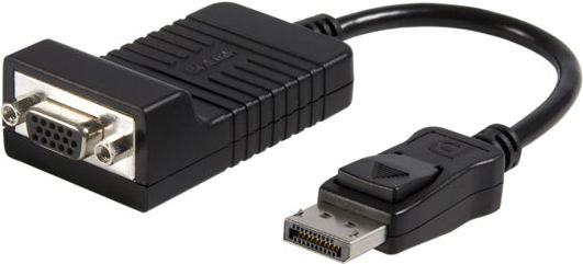 HP AS615AA Конвертор DisplayPort мъжки към VGA женски Черен 1бр