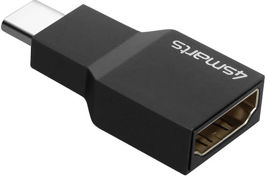 4Smarts Μετατροπέας USB-C male σε HDMI female Γκρι 1τμχ 30020