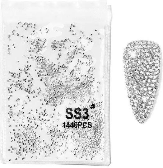 Strass für Nägel Silber 1440Stück