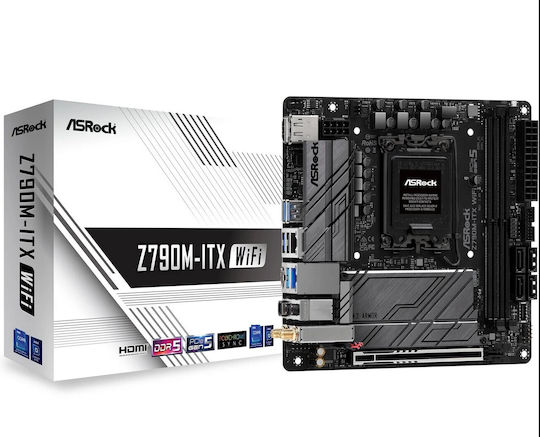 ASRock Z790M-ITX WiFi Motherboard Mini ITX with Intel 1700 Socket