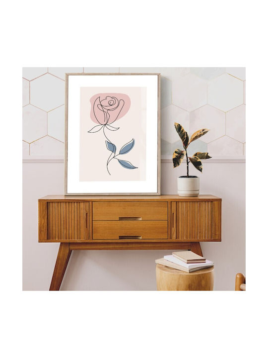 Walls Poster Pink Line Rose 20x30cm