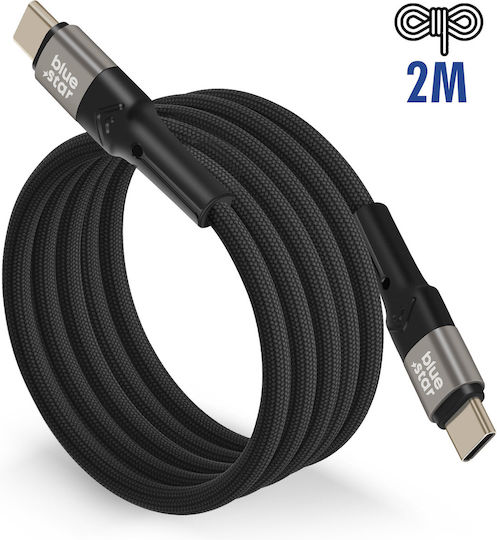 Blue Star USB 2.0 USB-C Male To USB-C 60W PD Cable Black 2m