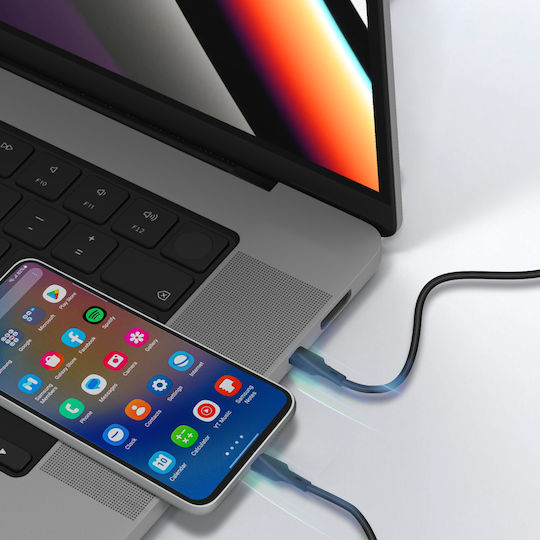 Blue Star USB 2.0 Cable USB-C male - USB-C 60W Μαύρο 1m