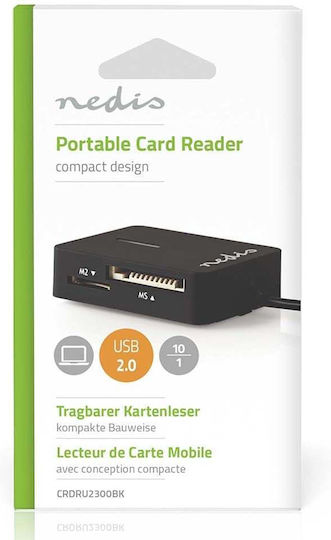 Nedis Card Reader USB 2.0 για SD/microSD/MemoryStick