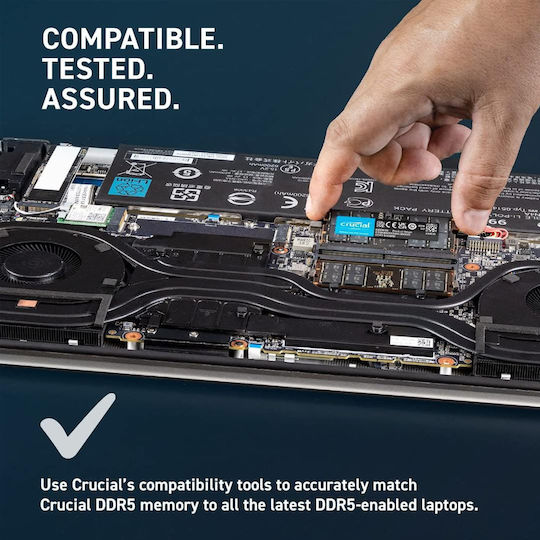 Crucial 32GB DDR5 RAM cu Viteză 5600 pentru Laptop (CT32G56C46S5