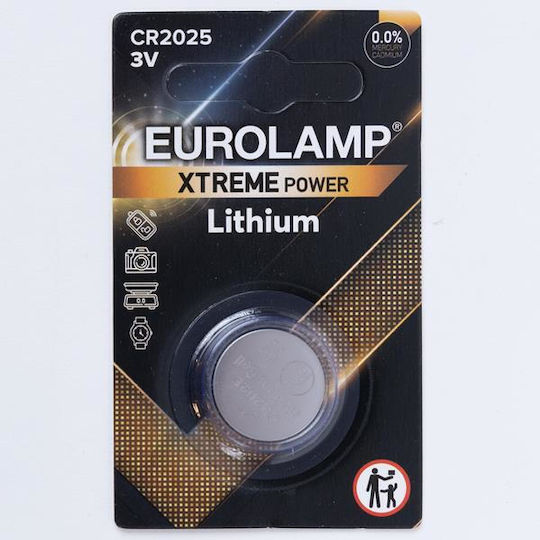 Eurolamp Batterie Lithium für Uhren CR2025 3V 1Stück
