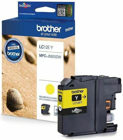 Brother Γνήσιο Μελάνι Εκτυπωτή InkJet Κίτρινο (LC-12EY)