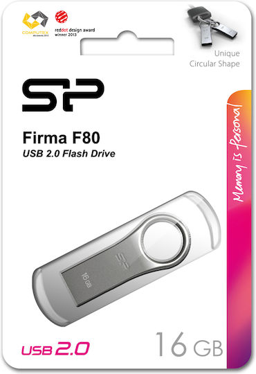 Silicon Power Firma F80 16GB USB 2.0 Stick Gray