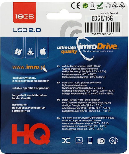 IMRO Edge 16ГБ USB 2.0 Стик Син