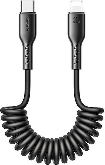 Joyroom Easy-travel Series Spiral USB-A to Lightning Cable Μαύρο 1.5m