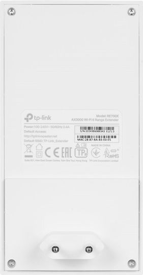 TP-LINK RE700X v1 Mesh WiFi Extender Dual Band (2.4 & 5GHz) 3000Mbps