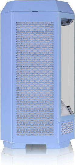 Thermaltake The Tower 300 Gaming Mikro-Turm Computergehäuse mit Seitenfenster und RGB-Beleuchtung Hydrangea Blau