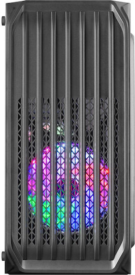 Mars Gaming MC-S2 Gaming Mini-Turm Computergehäuse mit RGB-Beleuchtung Schwarz