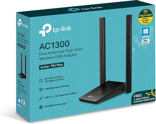 TP-LINK Archer T4U Plus Wireless USB Network Adapter 1300Mbps