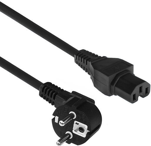 Intronics Schuko - IEC C15 Cable 1.50m Black (AK5001)