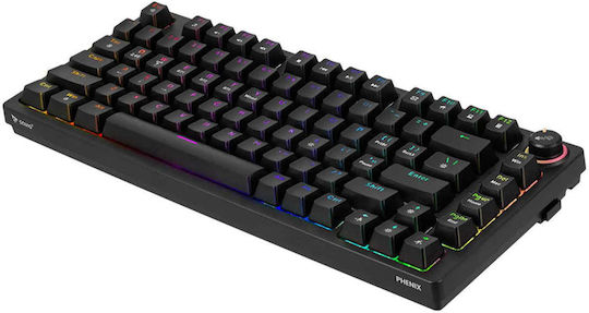 Savio Phenix RED Wireless Gaming Mechanical Keyboard 75% with Gateron Red Pro switches and RGB lighting (English US)