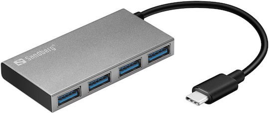 Sandberg Pocket Hub 4 Ports USB 3.0 with USB-C Connection White