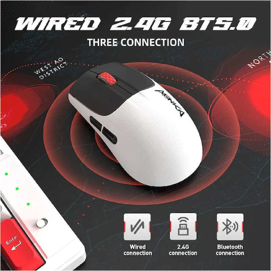 Marvo Monka Vero Wireless Gaming Mouse 10000 DPI White