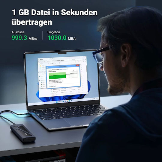Ugreen Θήκη για Σκληρό Δίσκο M.2 PCI Express NVME με σύνδεση Type-C