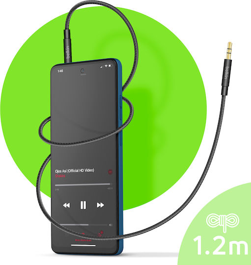 Belkin 3,5mm Klinkenkabel - 3,5mm Stecker Schwarz 1,2 m