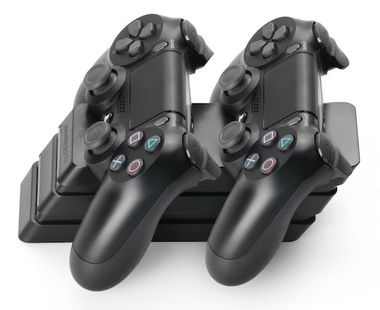 Snakebyte Twin:Charge 4 Зарядна станция за 2 контролера PS4 с LED осветление Черен