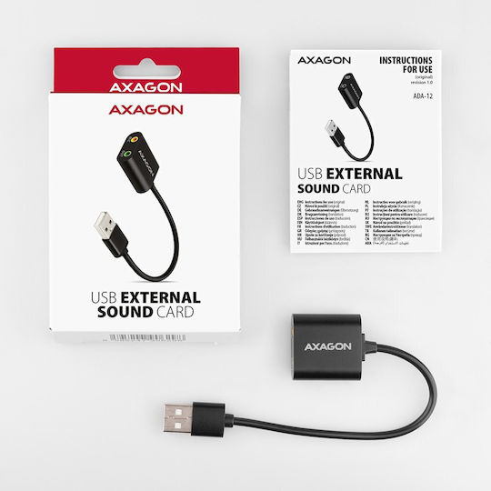 Axagon ADA-12 External USB 2.0 Sound Card