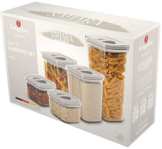 Berlinger Haus Set of 5 General Use Transparent Glass Jars with Lid 460ml 5 Pieces