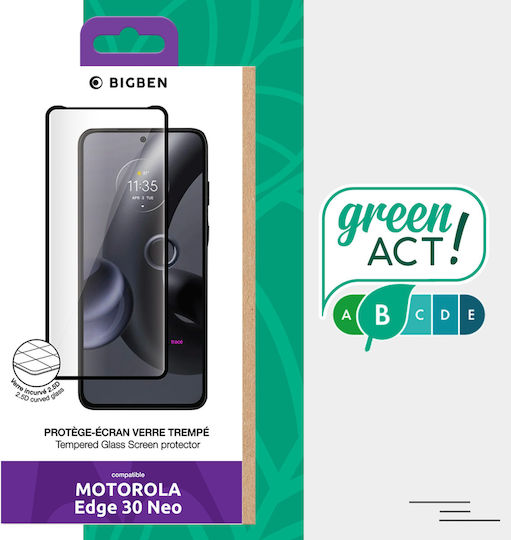 Bigben Interactive 2.5D 0.33мм Закалено стъкло Черен (Motorola Edge 30 Neo 5G)