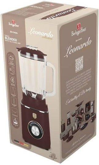 Berlinger Haus Μπλέντερ με Γυάλινη Κανάτα 1.5 lt 1000W Κόκκινο BH-9494