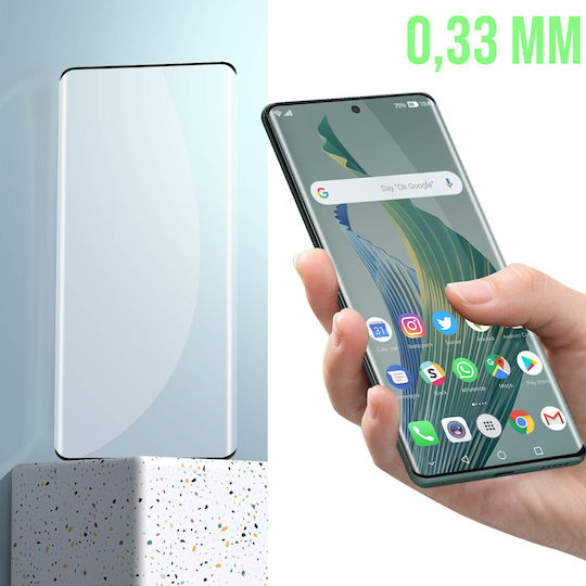 Avizar Tempered Glass Negru (Honor Magic 5 Lite 5G)