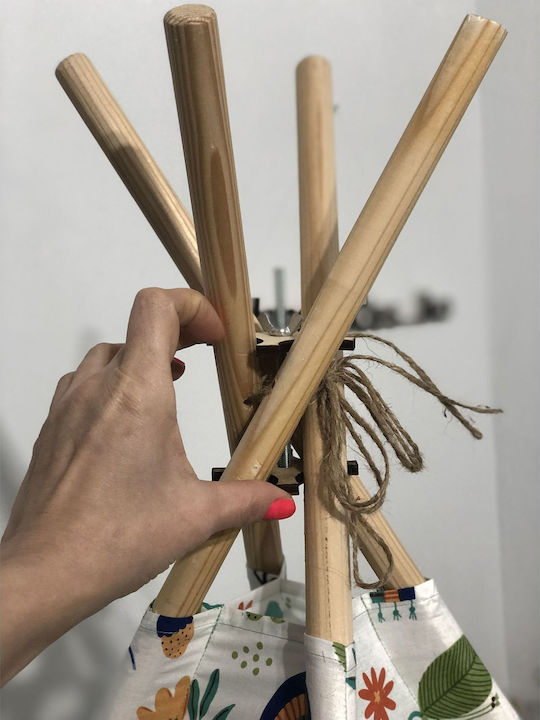 ikoKids Παιδική Σκηνή Ινδιάνικη Ikokids Μεγάλη Υφασμάτινη Μπλε