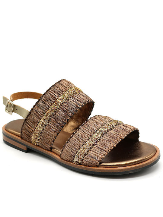 Frau Women's Flat Sandals in Brown Color