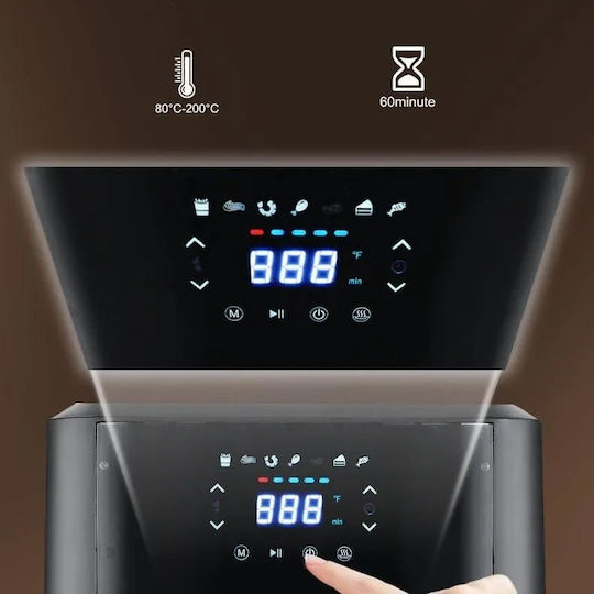 Sokany Еър Фрайър с Wi-Fi 8лт Черен SK-ZG-8043